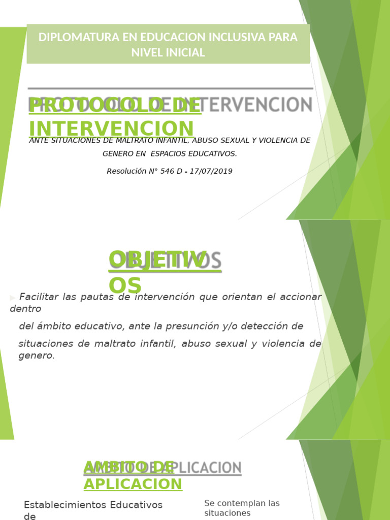 Protocolo de Intervención en Educación Inclusiva | PDF | Abuso infantil ...