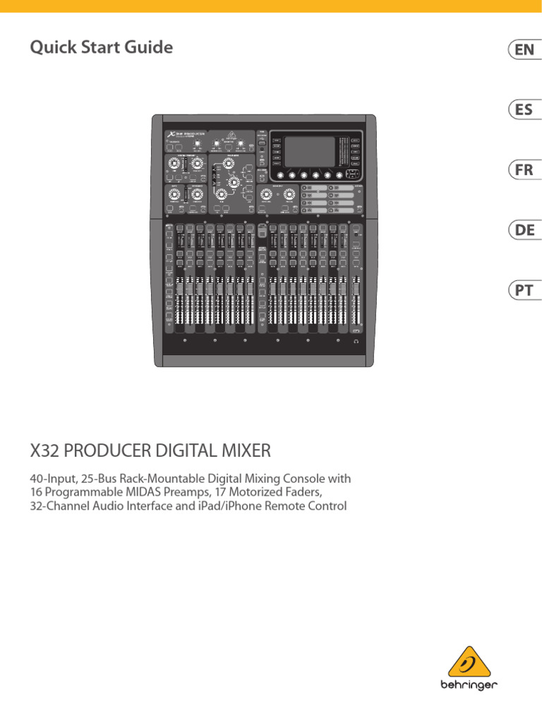 Manual-Behringer-X32-Producer-Portugues | PDF | Equipo | Bienes manufacturados