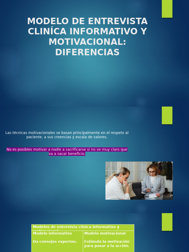 Diferencias entre Entrevista Informativa y Motivacional | PDF