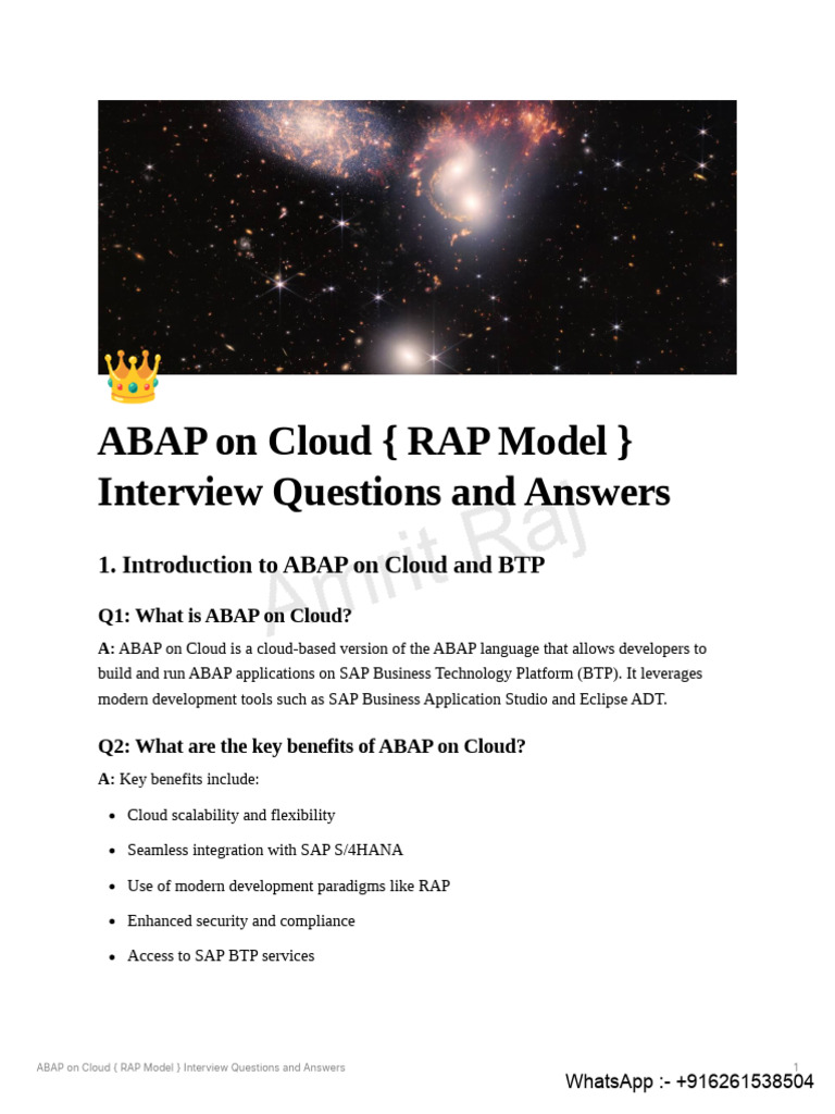 ABAP on Cloud: RAP Model Insights | PDF | Cloud Computing | Computing