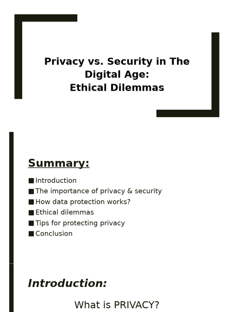 Privacy vs. Security | PDF