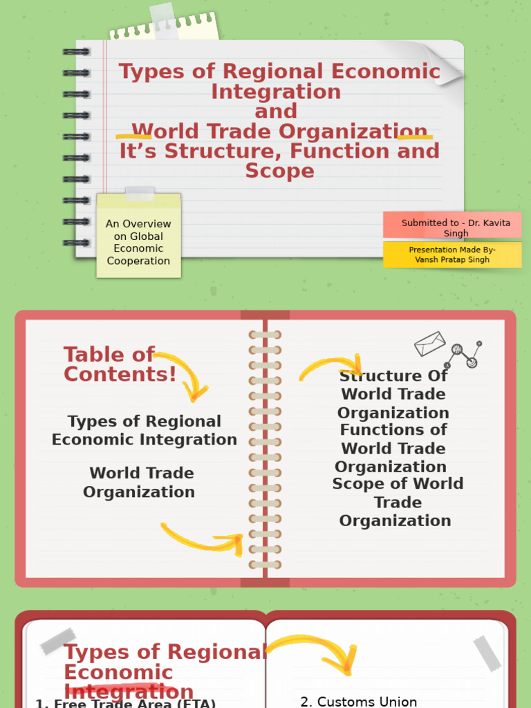 Regional Economic Integration & WTO Overview | PDF | World Trade ...