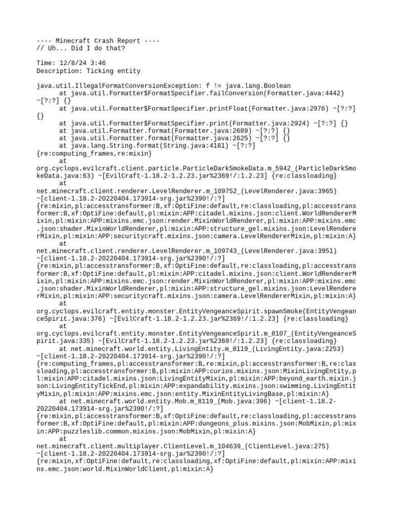 Crash 2024 08 12 - 03.46.03 Client | PDF | Computer Hardware | Computing