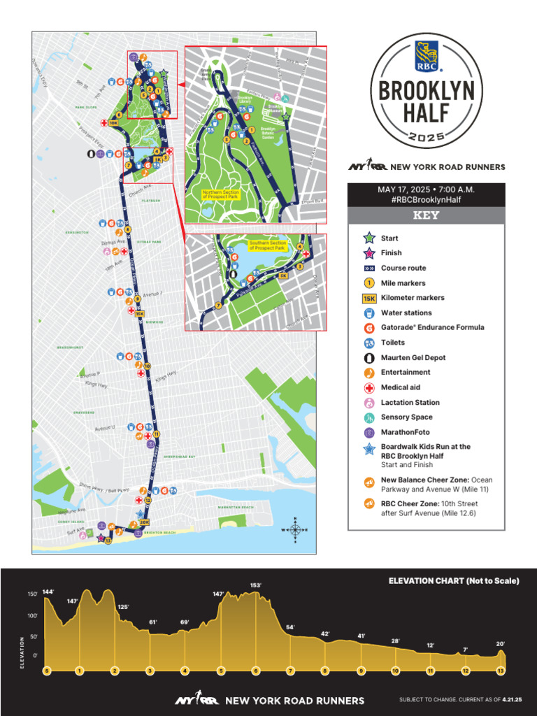 Brooklyn Half Marathon 2025 Course Map | PDF