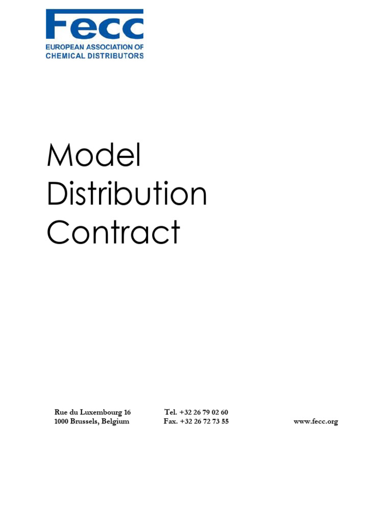 EU Model Distribution Contract Guide | PDF | Breach Of Contract | Trademark