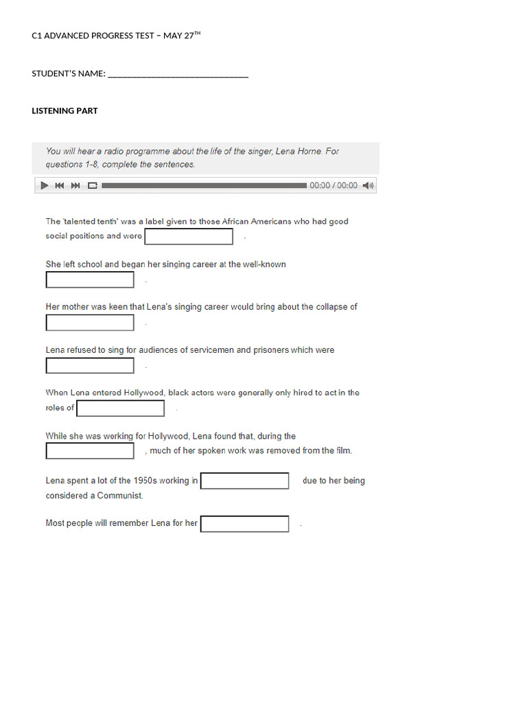 C1 Advanced Progress Test 27 5 Pdf