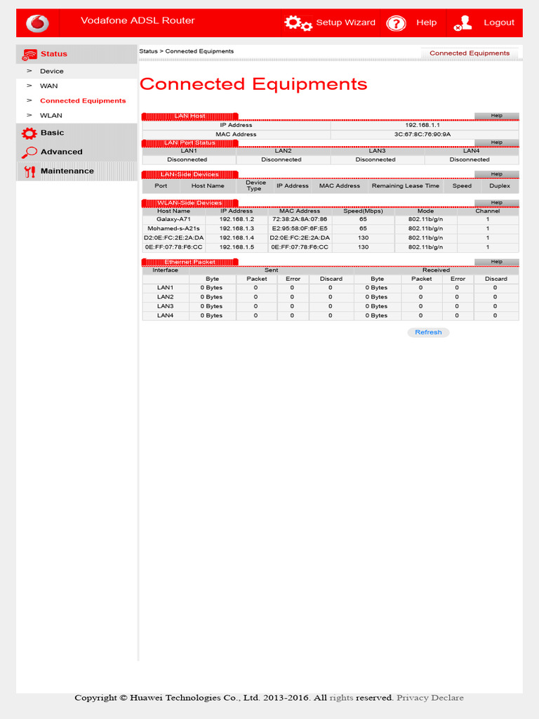 Connected Equipments: Vodafone ADSL Router | PDF | Ieee 802.11 | Wide ...