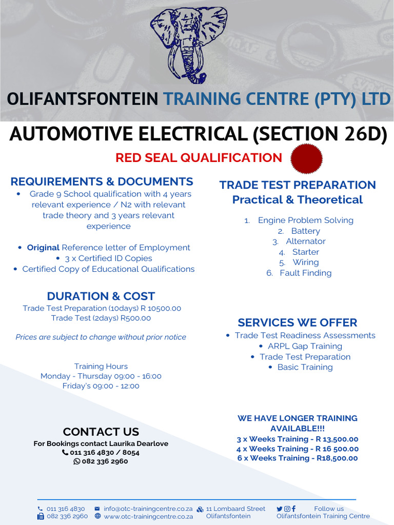 Trade Test Preparation Requirements | PDF