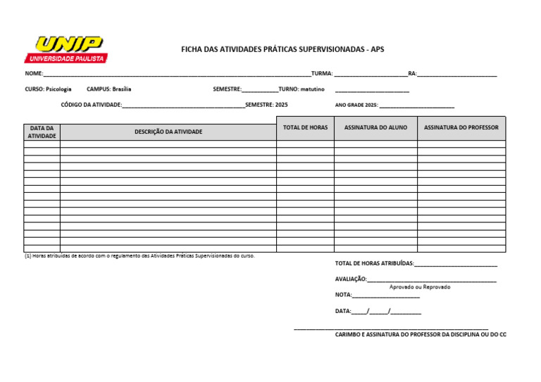 Ficha de Aps | PDF