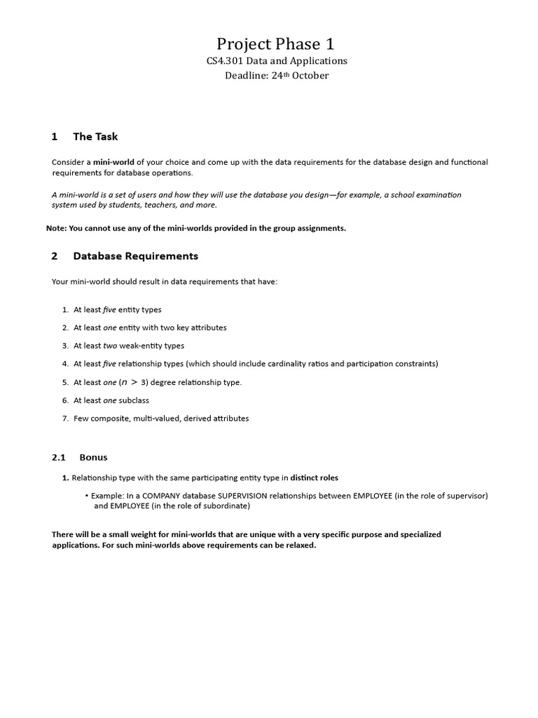 Database Design Requirements Guide | PDF | Databases | Database Design