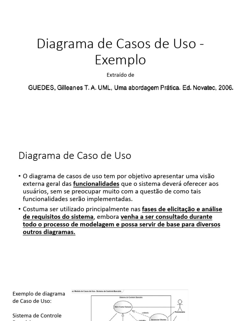 Exemplo de Diagrama de Casos de Uso | PDF | Diagrama de caso de uso ...