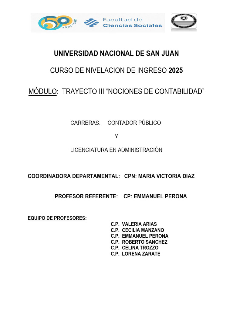 Nociones de Contabilidad 2025 (1) - 1 | PDF | Contabilidad | Cheque
