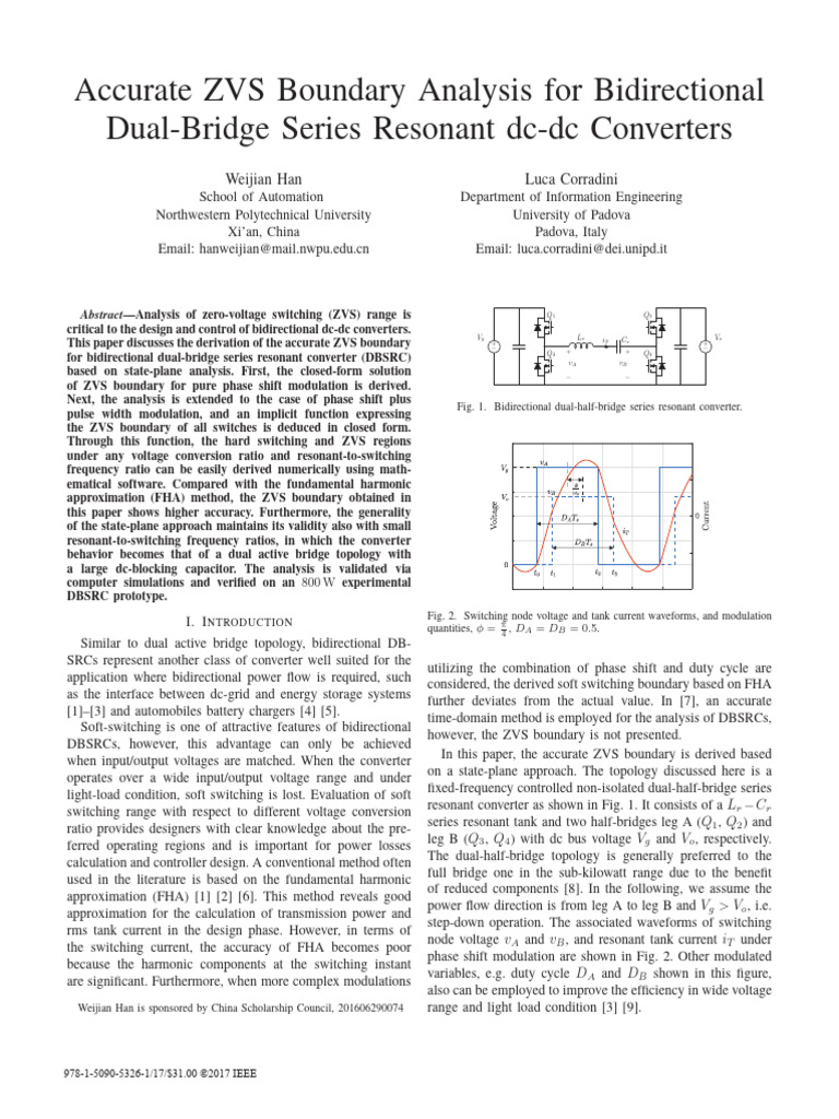 ZVS Boundary Analysis for DBSRCs | PDF | Resonance | Computer Engineering