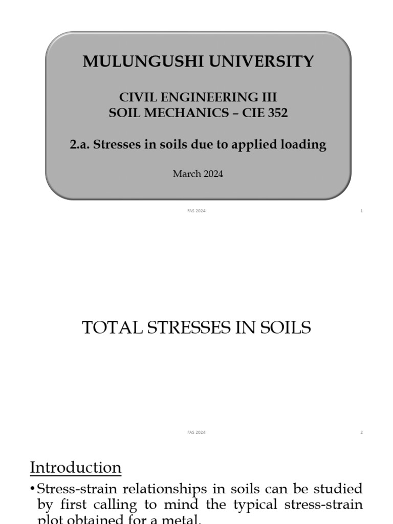 Soil Mechanics: Stress in Soils Analysis | PDF | Stress (Mechanics ...