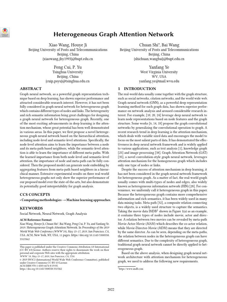 Heterogeneous Graph Attention Network | PDF | Vertex (Graph Theory ...