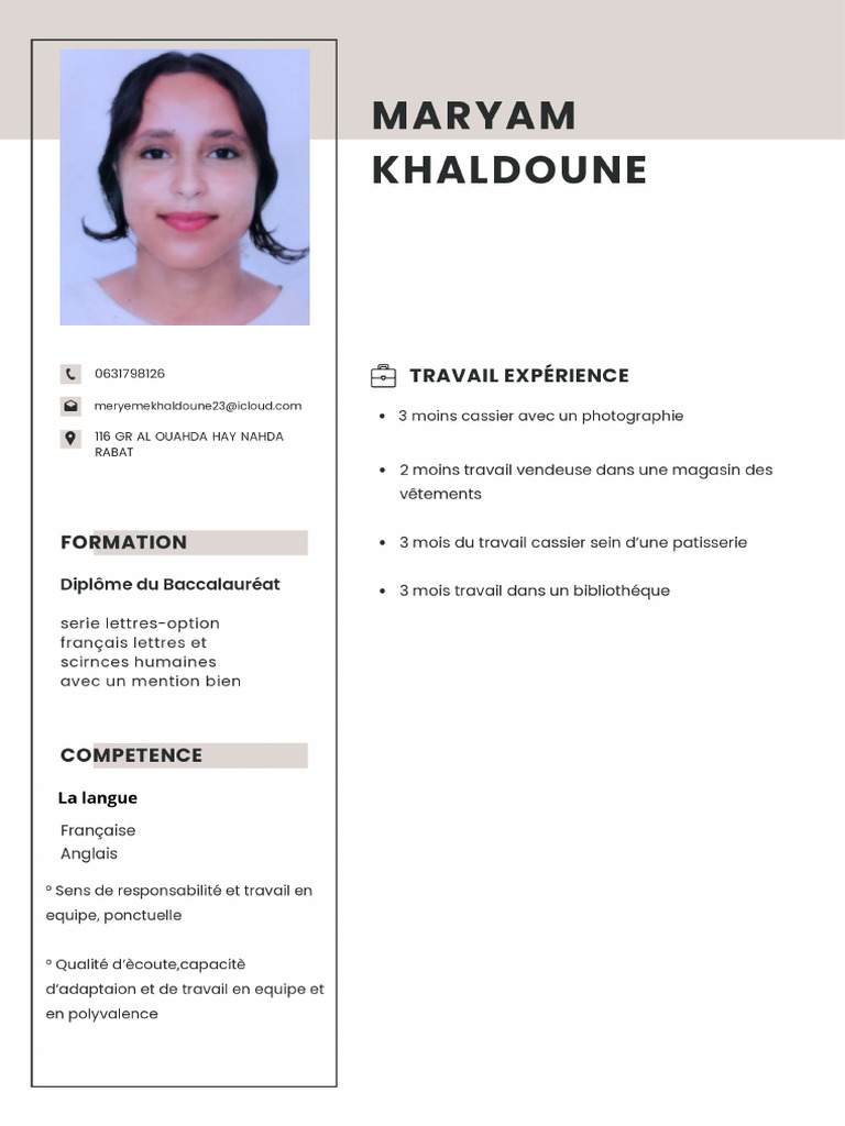 Simple Professional CV Resume | PDF