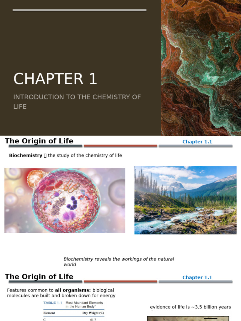 Chemistry of Life: Origins and Cells | PDF | Gibbs Free Energy | Cell ...
