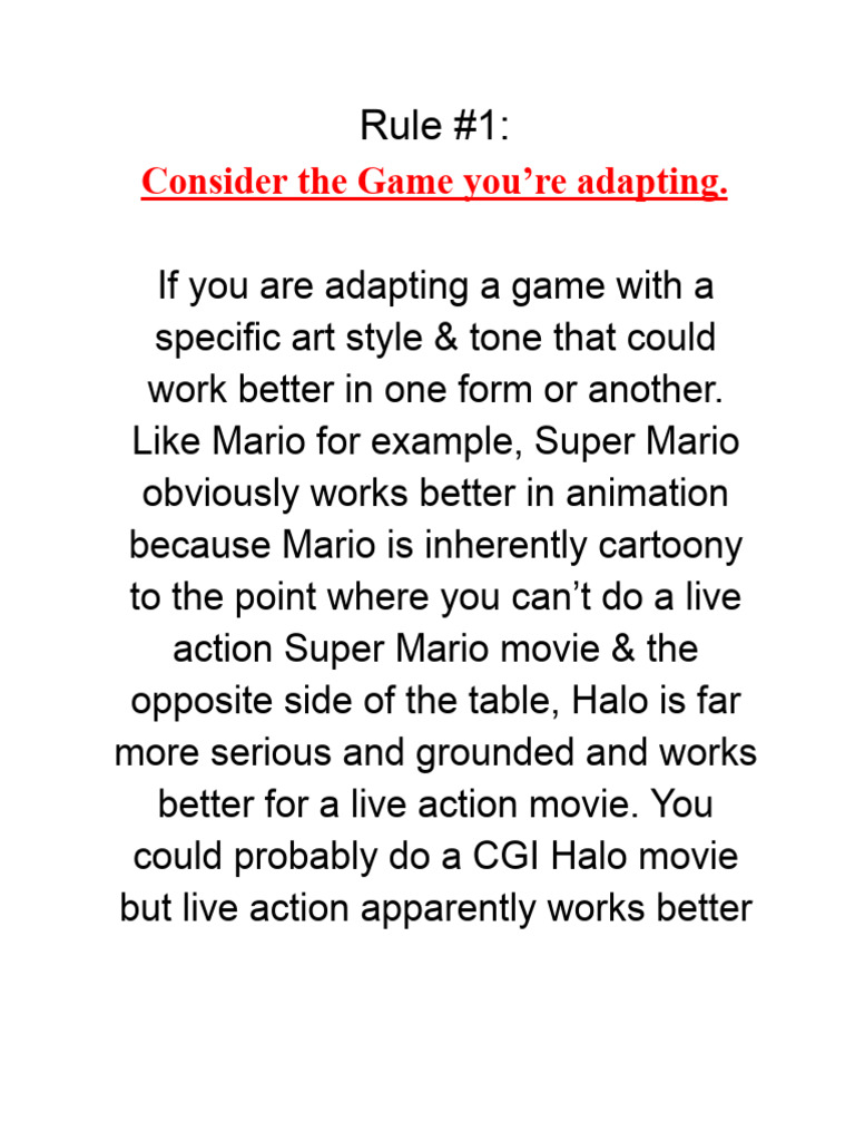 Guidelines To Making A Perfect Video Game Adaptations For Movies or TV ...