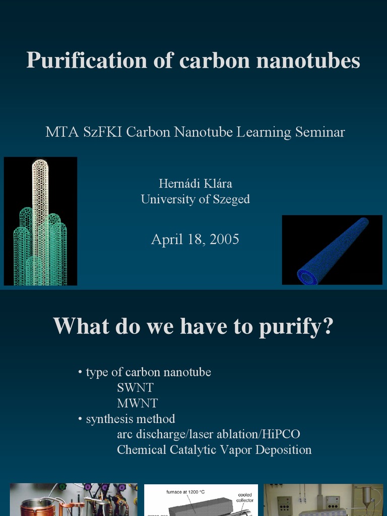 Purification CNT Carbon Nanotube Water Purification