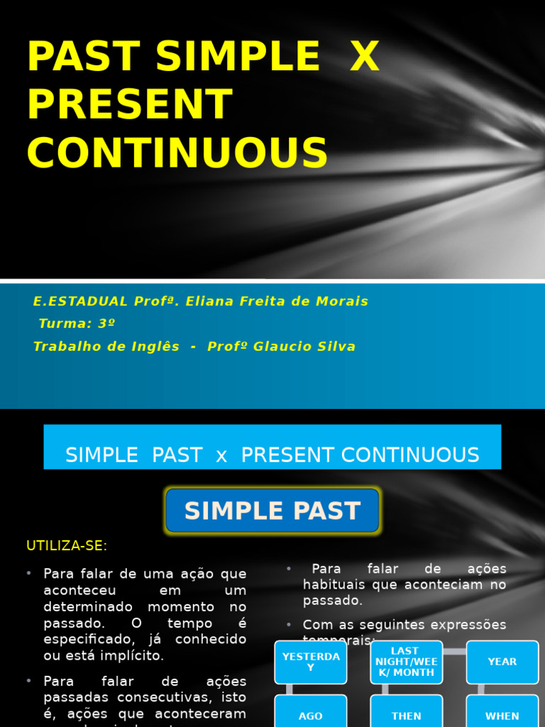 Diferenças entre Simple Past e Past Continuous | PDF | Linguística ...