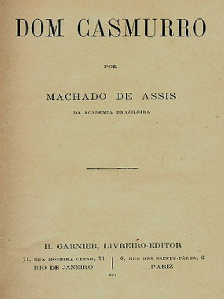 Dom Casmurro: E-book de Machado de Assis | PDF