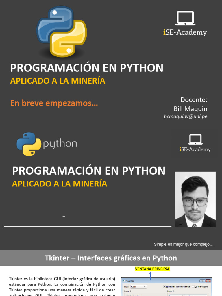 Python y Tkinter para Minería | PDF | Interfaces gráficas de usuario ...