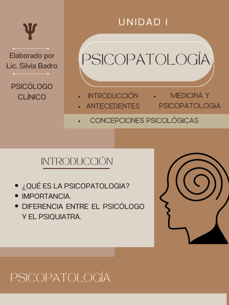 Introducción a la Psicopatología y su Historia | PDF | Sicología ...