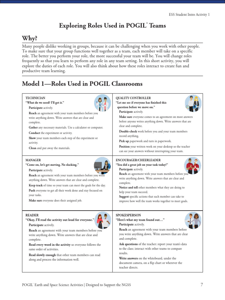 Exploring POGIL Team Roles | PDF | Learning | Human Communication
