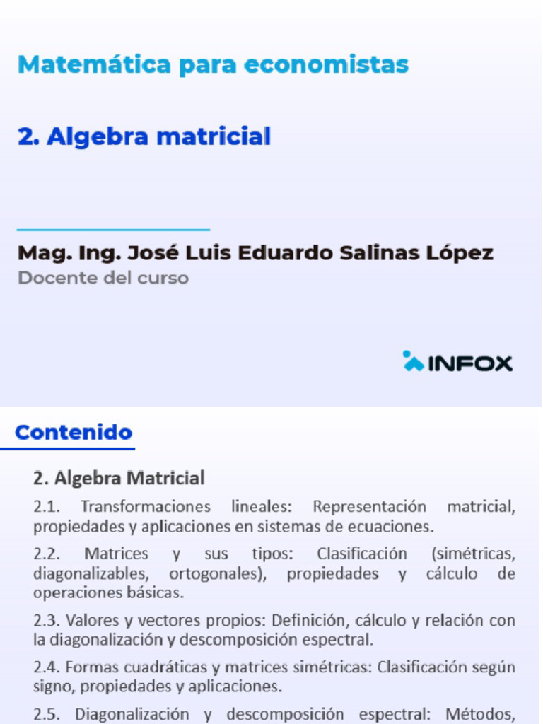 Matematica para Economistas-Semana 2 | PDF