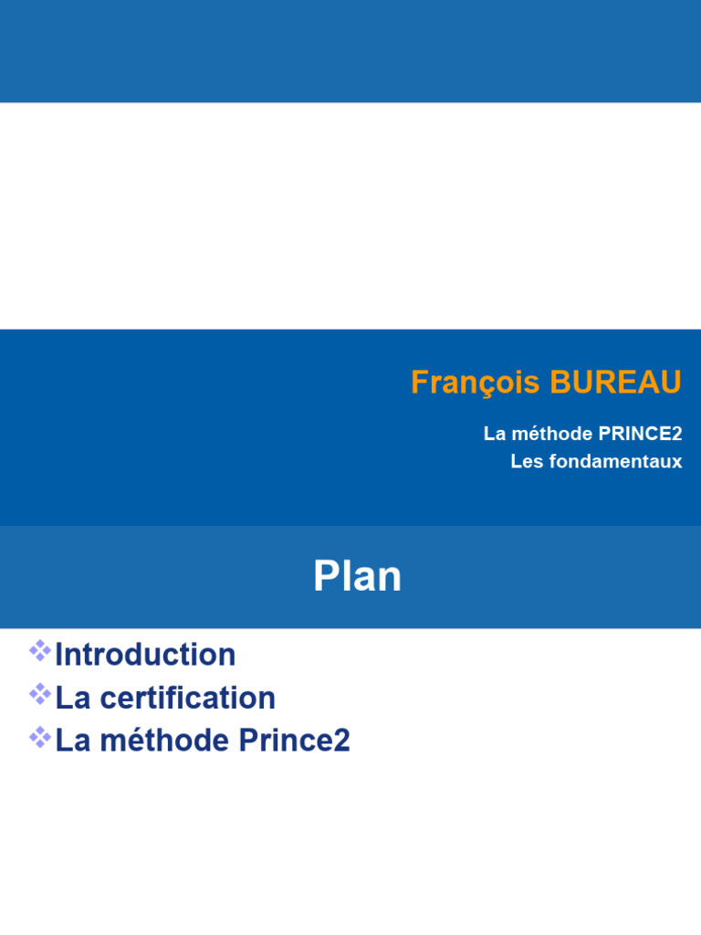 Introduction à la méthode PRINCE2 | PDF | Planification | Projets