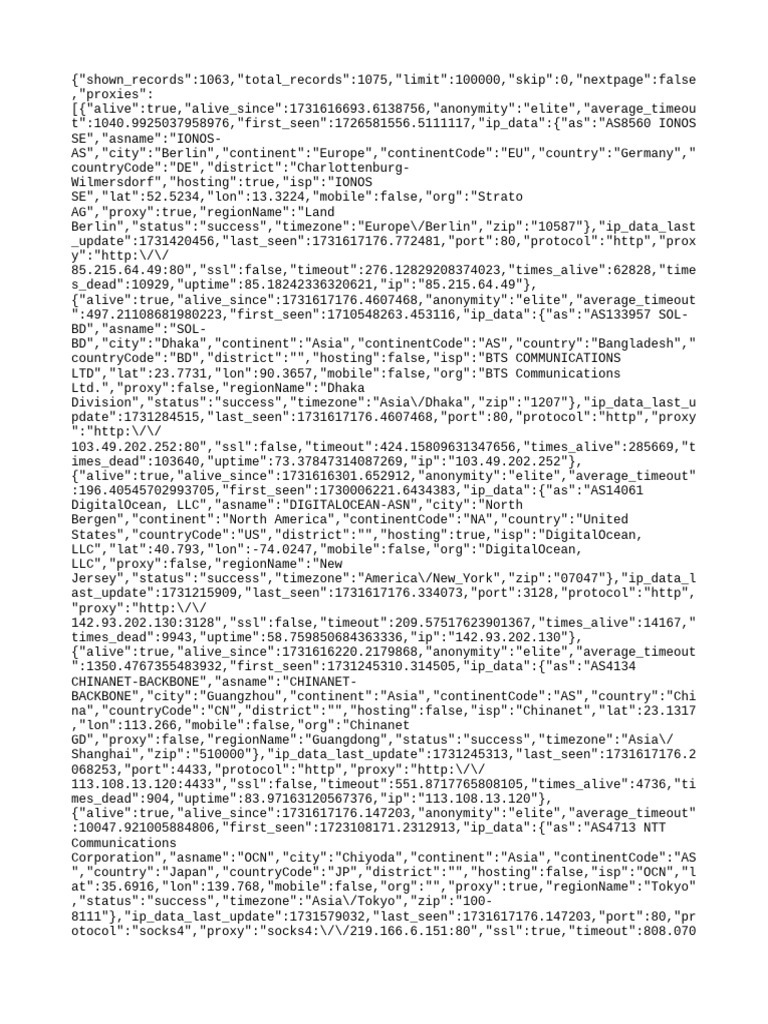 Elite Proxy Server Records Summary | PDF | Proxy Server | Transport ...