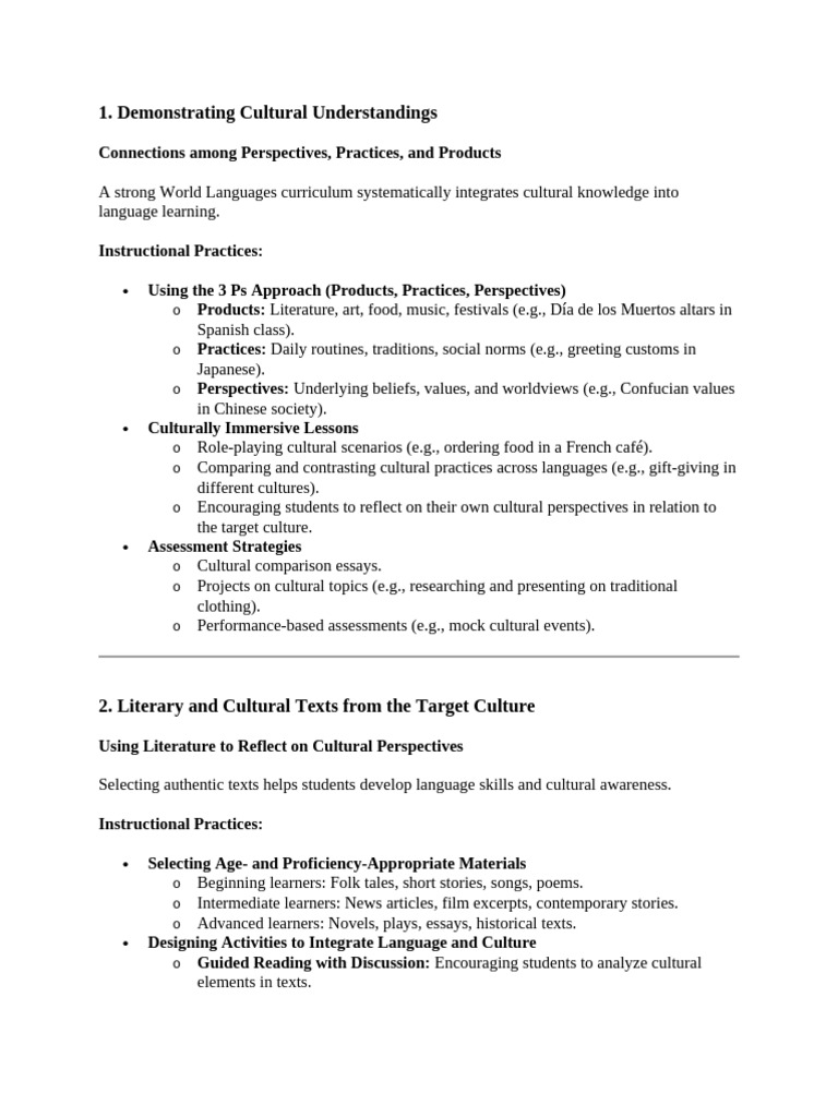 Integrating Culture in Language Learning | PDF | Reading Comprehension ...