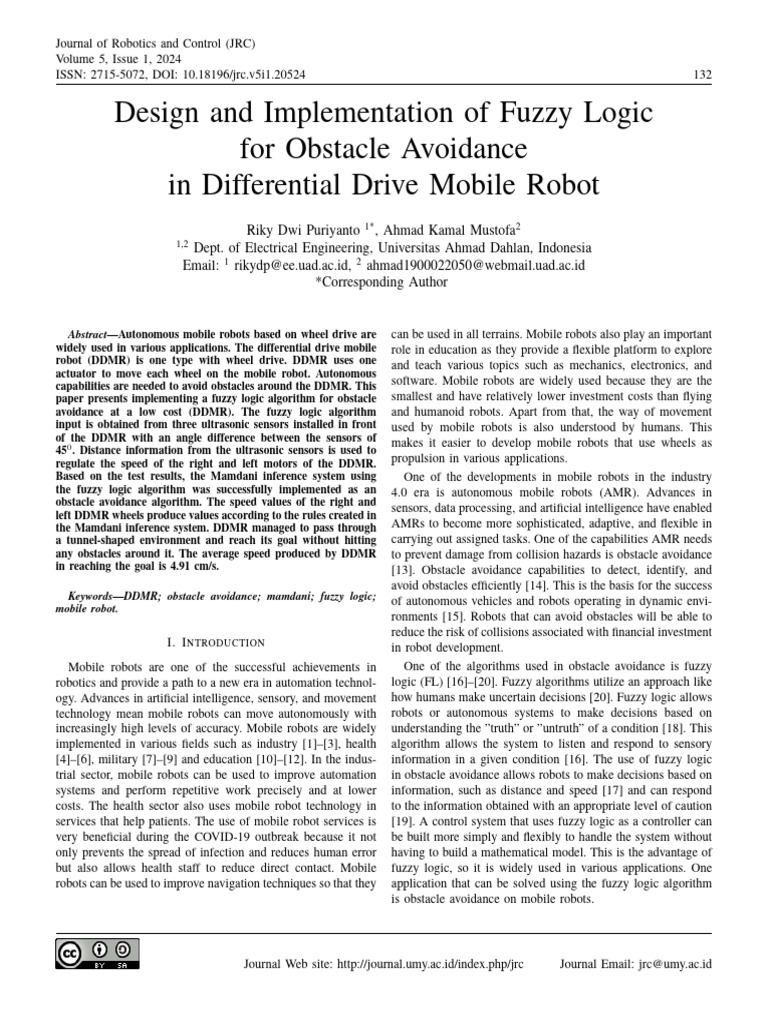 Design and Implementation of Fuzzy Logic For Obstacle 1mkn35olye | PDF ...