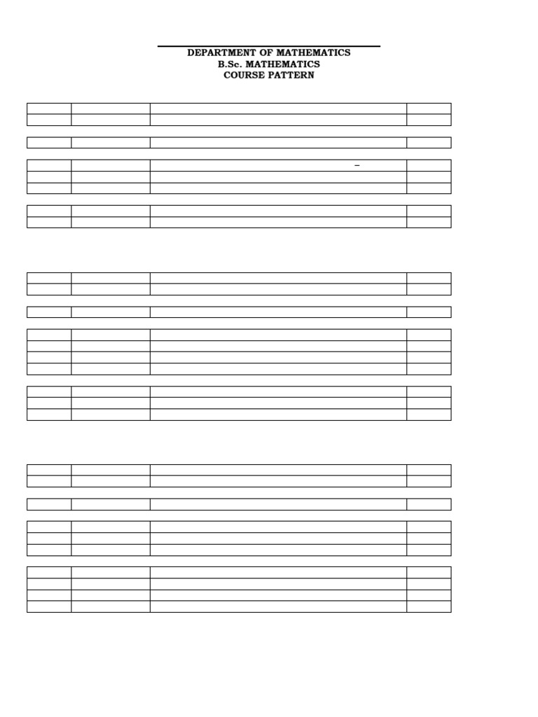 BS.C Maths Syllabus | PDF | Line (Geometry) | Equations