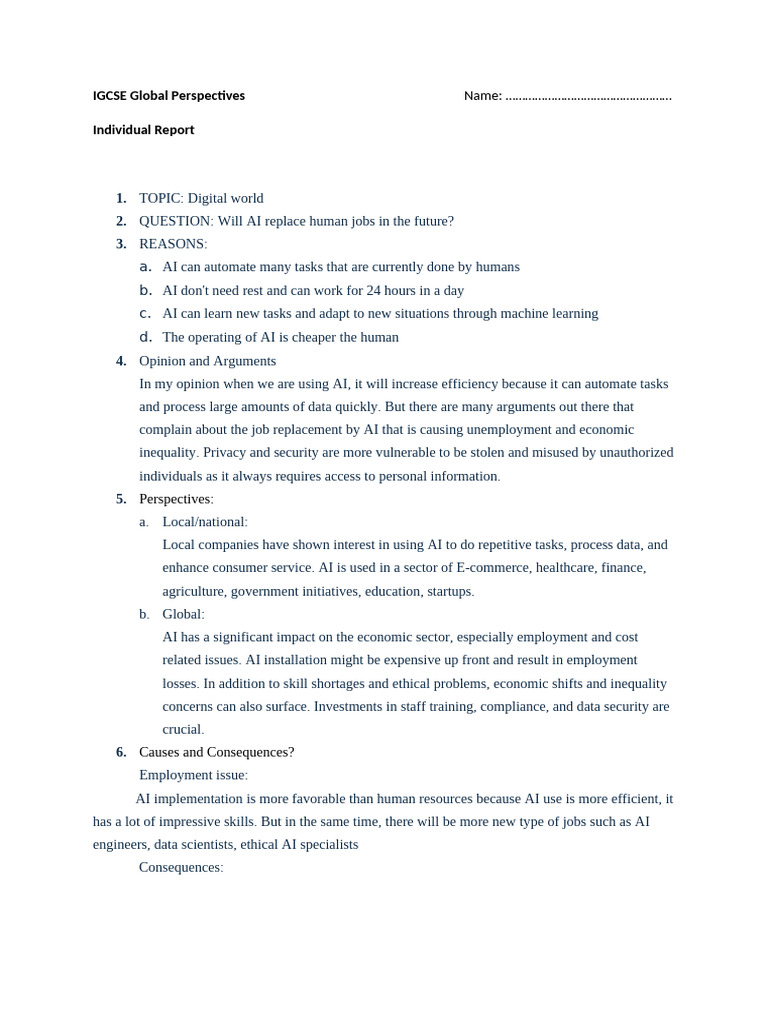AI's Impact on Future Employment | PDF