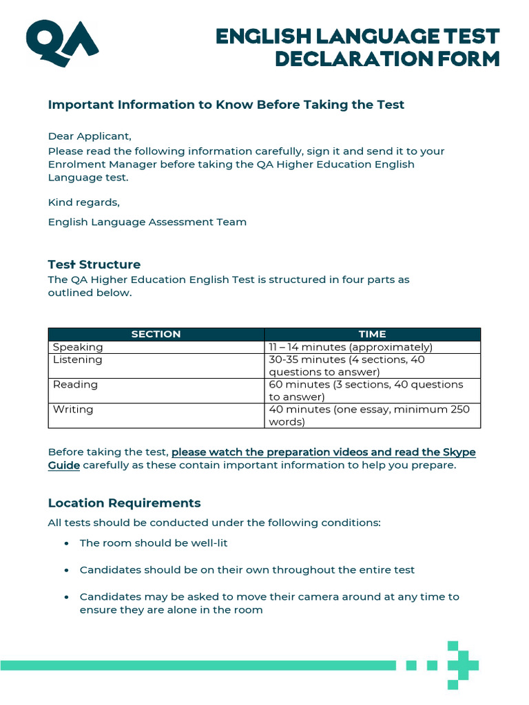 QA English Test Preparation Guide | PDF | Internet | Computing