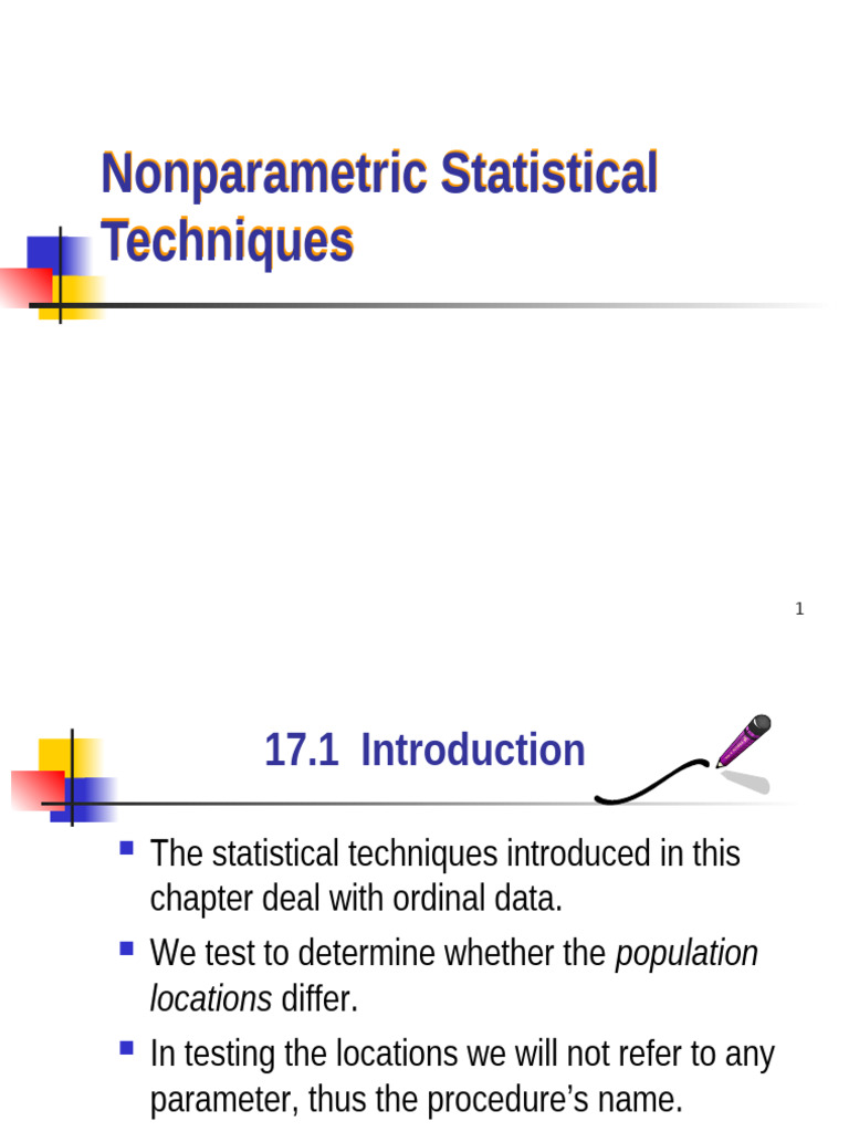 Nonparametric Statistical Techniques Guide | PDF | Statistical ...