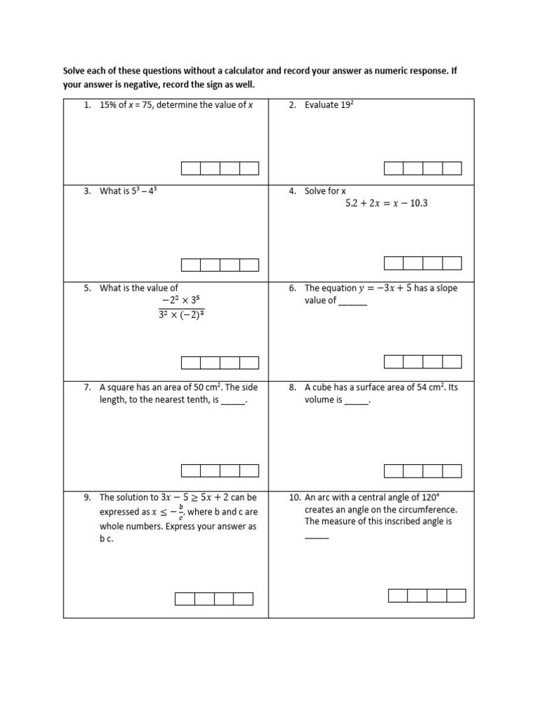 Math Problem Solving Exercises | PDF | Area | Length
