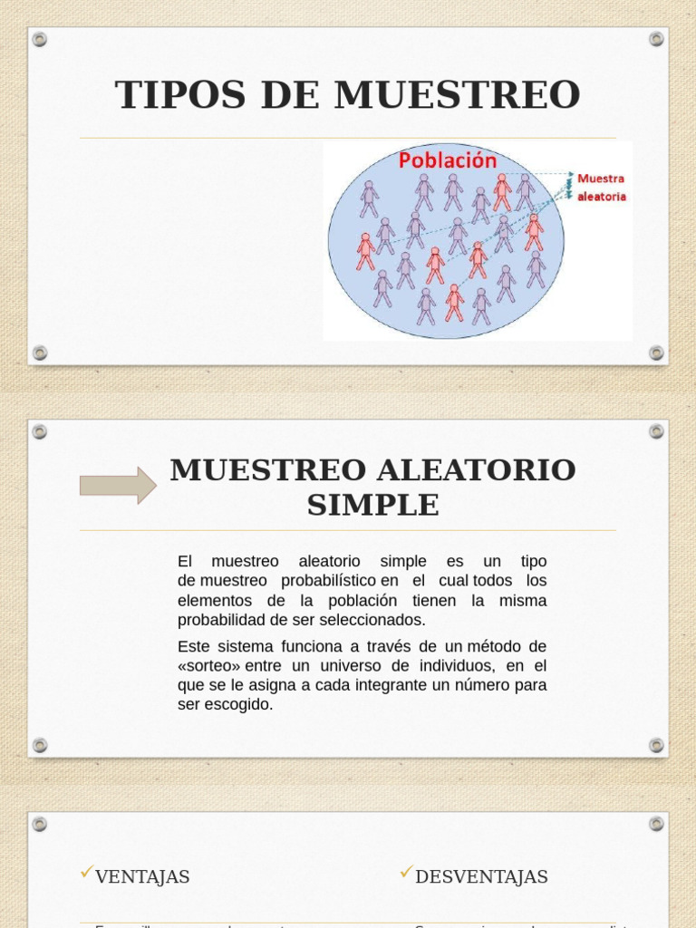 Muestreo Aleatorio Simple: Ventajas y Desventajas | PDF