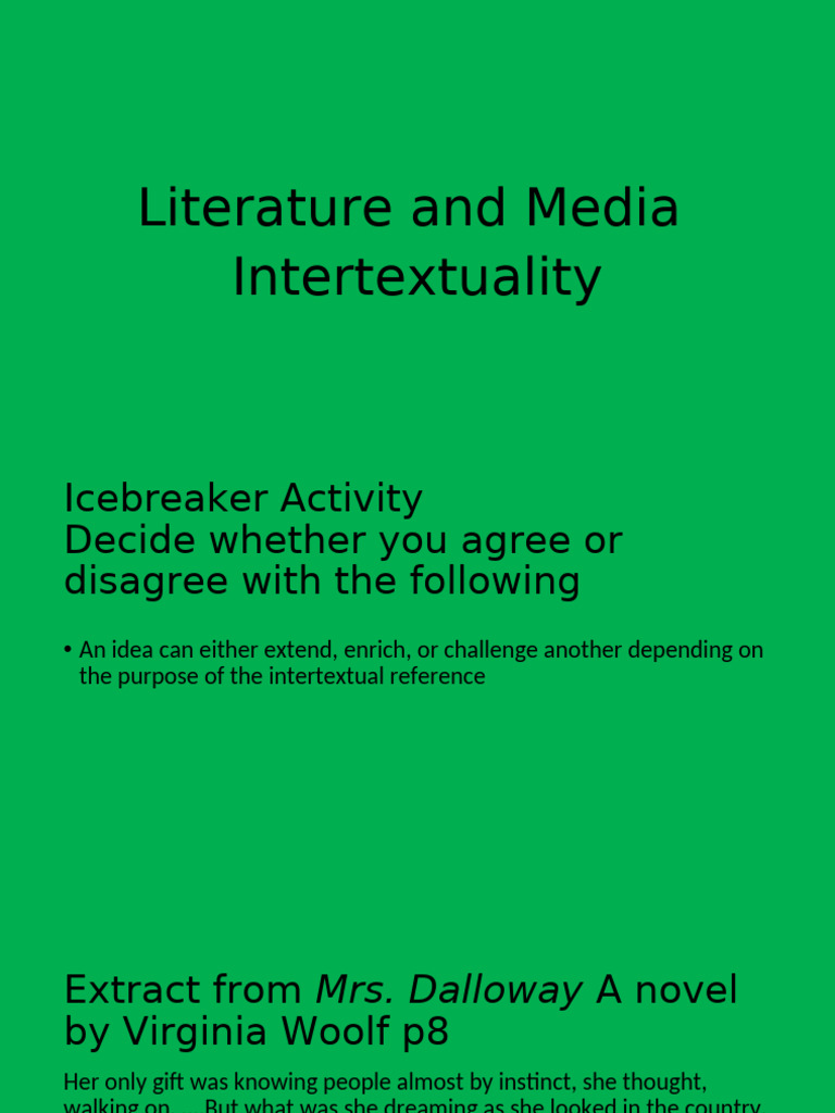 Understanding Intertextuality in Literature | PDF | Intertextuality ...