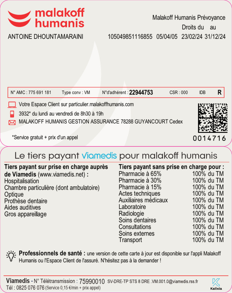 Carte Mutuelle Malakoff Humanis | PDF