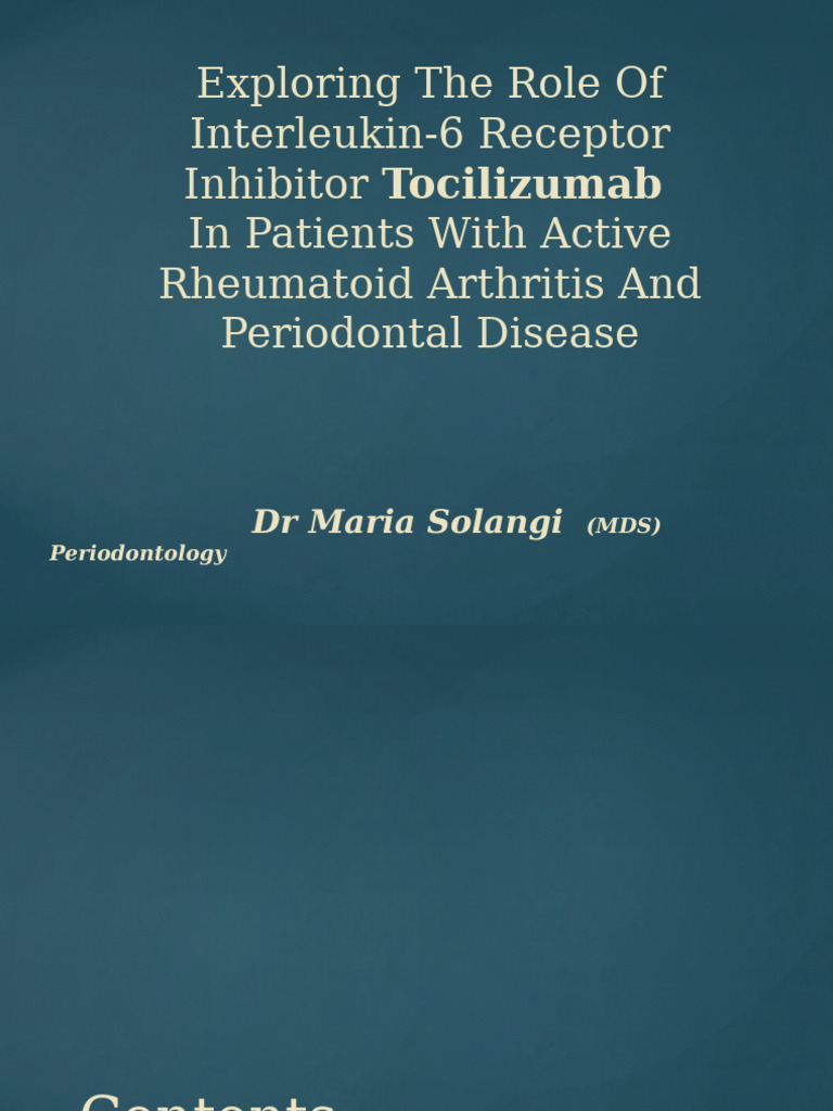 Exploring The Role of Interleukin-6 Receptor Inhibitor Tocilizumab ...