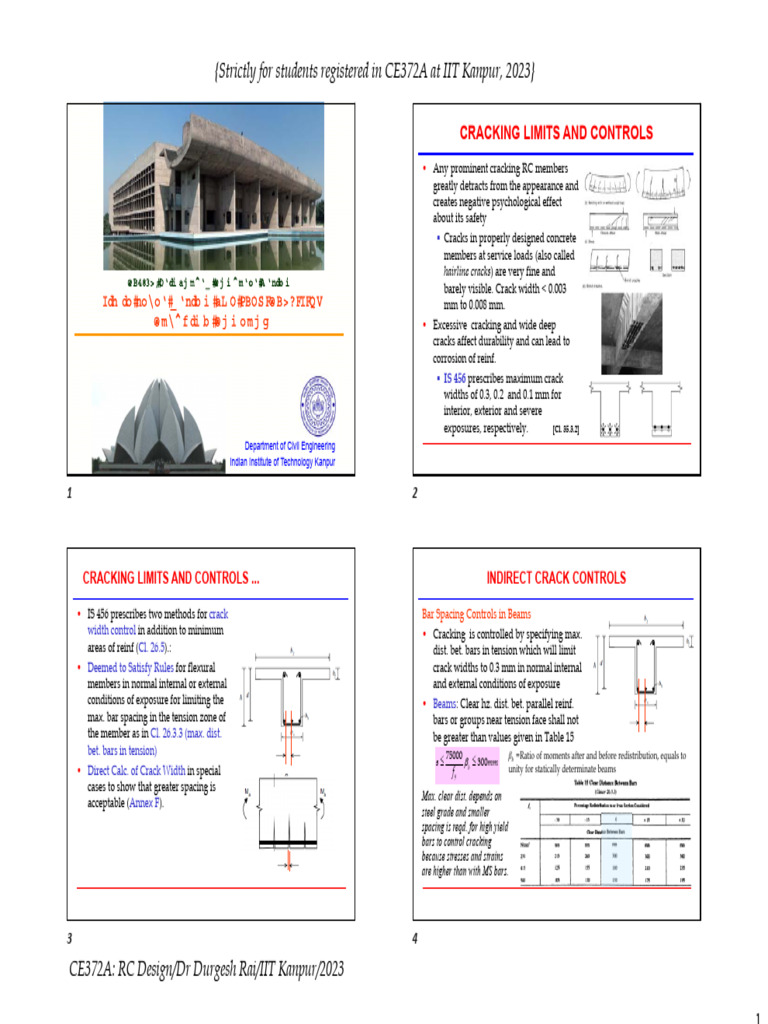 RC Design: Cracking Control Methods | PDF