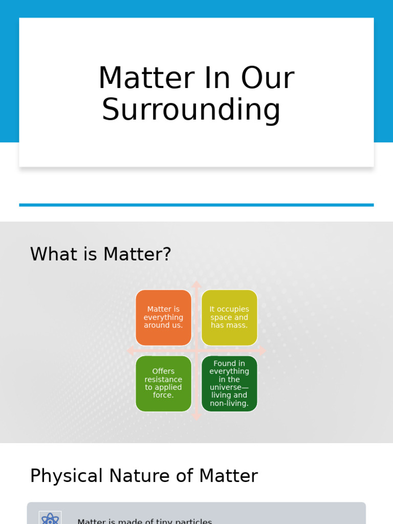 Matter in Our Surroundings | PDF | Gases | Liquids