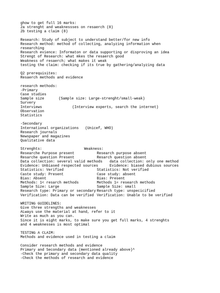 GP Question 2 Notes | PDF