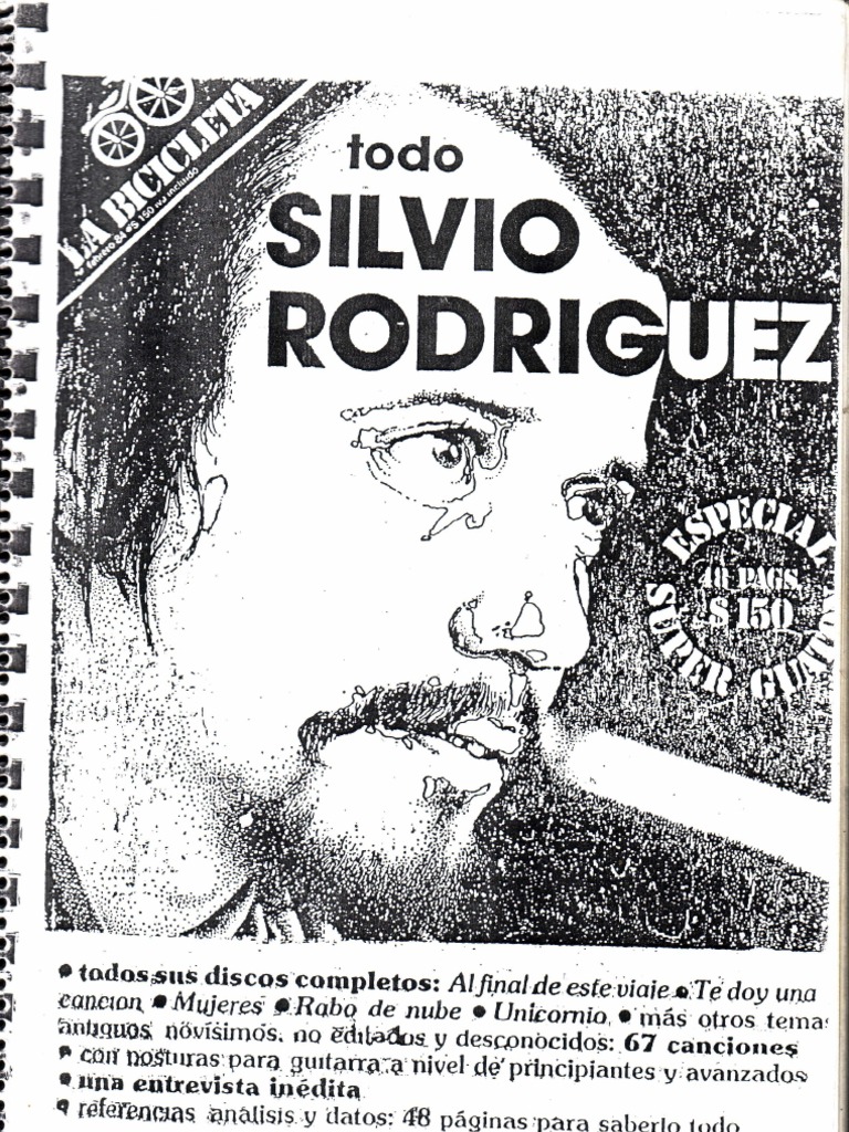 Mitones fama Racional Silvio Rodriguez - Cancionero Escaneado Revista La Bicicleta (1984) - Con  Acordes Y Diagramas | PDF