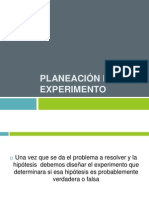 Planeación de Un Experimento