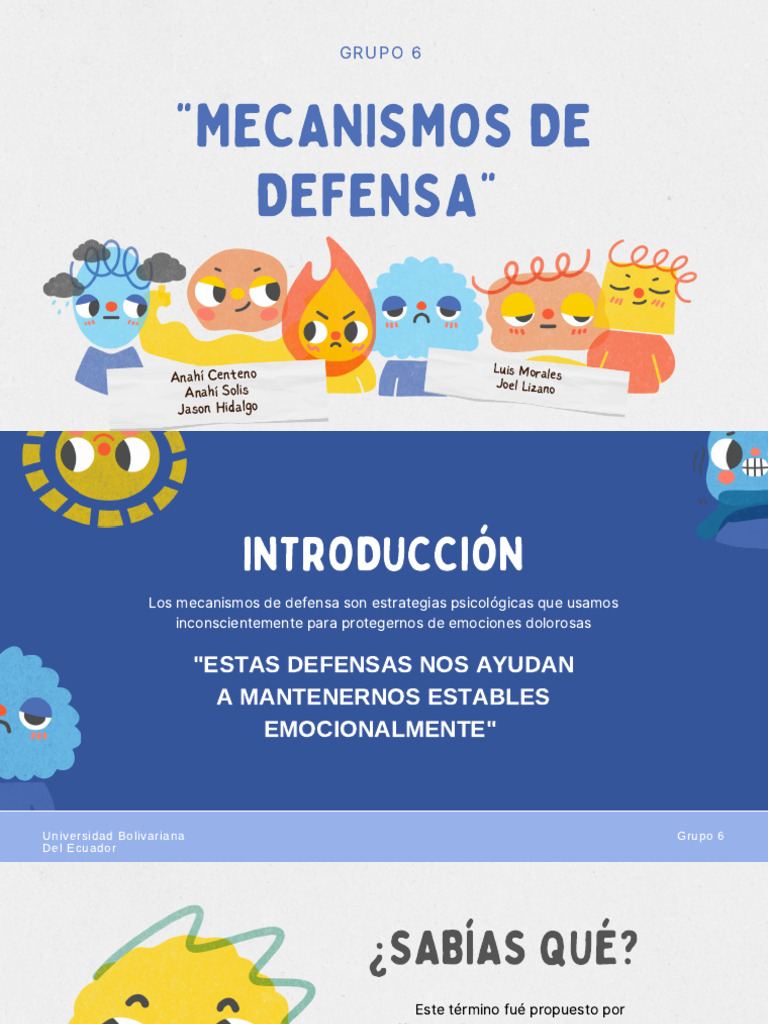 Mecanismos de Defensa Emocional | PDF | Las emociones | Sicología