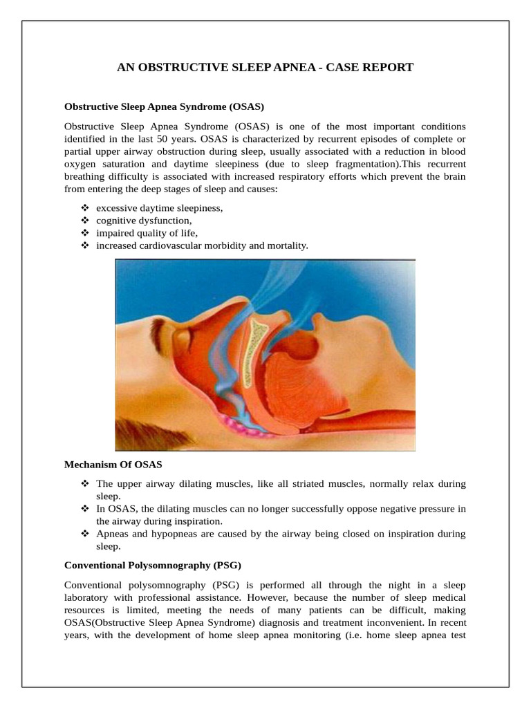 Sleep Apnea Management - TH Case | PDF | Sleep Apnea | Clinical Medicine