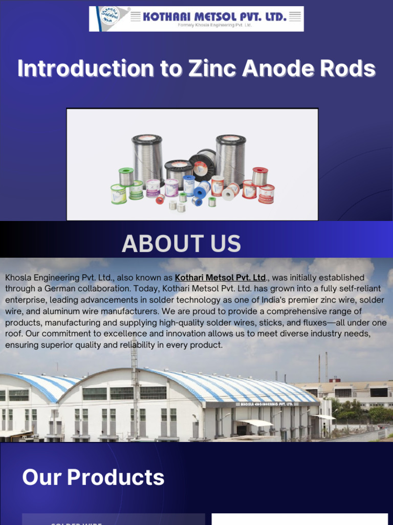 Introduction To Zinc Anode Rods | PDF | Corrosion | Solder